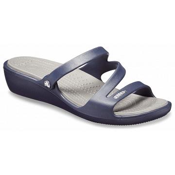 Crocs Patricia Sandal Platform Clogs Dam Marinblå | Sverige 0456FDNM
